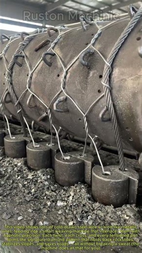 Wire Mesh Weaving Process with Smart Machine: Steel wire mesh manufacturing process.