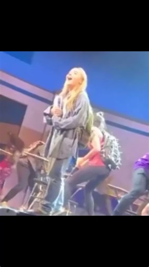 Sabrina Carpenter as Cady Heron in Mean Girls on Broadway Tech Rehearsal