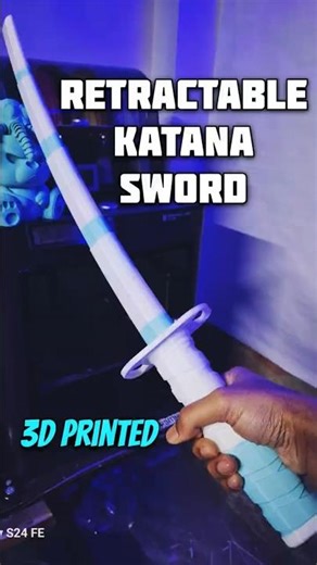 3D Printed Retractable Katana Sword