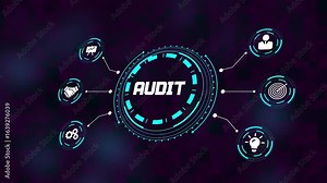Audit process for ensuring compliance, transparency, and financial integrity in business operations, business concept, 4k video
