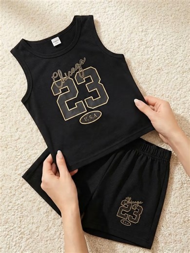 Setelan Baju Anak Basketball Chicago untuk OOTD