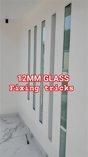 How to fix 12mm glass using an aluminium channel #glass #structuralglass #glasscutting #glasspanel
