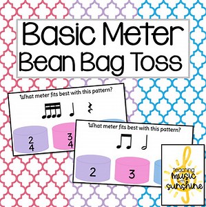 Meter (1 Measure Patterns) Bean Bag Toss  - Rhythm & Meter Practice Game