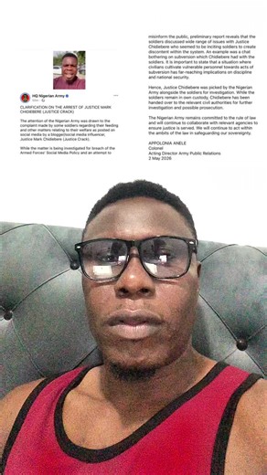 Breaking news : Nigerian Army admits arrests of Justice Crack , claims he was inciting soldiers to revolt #nigerianarmy #justicecrack #freejusticecrack #breakingnews #nigerianmilitary