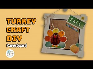 DIY Fall Turkey Craft | Easy Recycled Cardboard Decoration for Thanksgiving