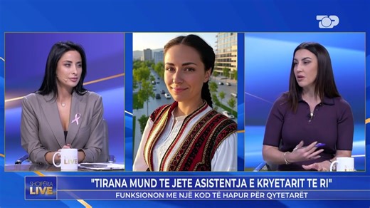 TirANA, kandidatja e parë AI në Shqipëri! Kele: Ja ndryshimi me Diellën – Shqipëria Live - Top Channel