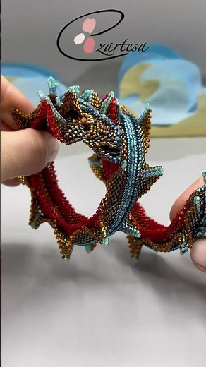 Dragon Fusion Beading Tutorial : Crafting an Elegant Sea Dragon Bracelet #handmadejewelry #beadwork
