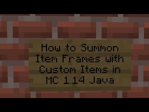 How to Summon Item Frames with Custom Items in Minecraft 1.15 Java Edition!