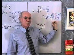 Simplified Form for Radicals: Mini-lecture by Mr. McKeague