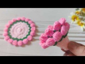 The VIRAL crochet flower pot coasters - EASY TUTORIAL