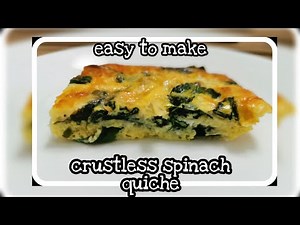 Crustless Spinach Quiche // Easy to make Vegetarian Recipes