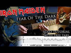 Iron Maiden - Fear Of The Dark Dave Murray's solo lesson (with tablatures and backing tracks)
