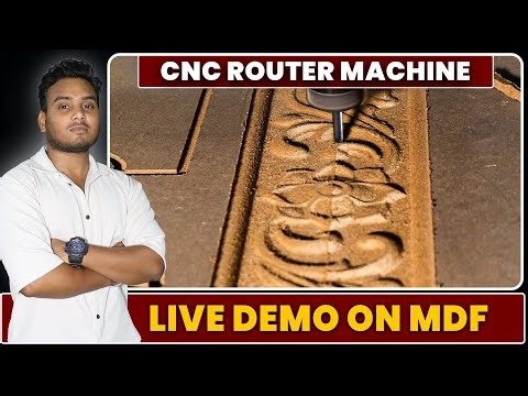 CNC Router Machine LIVE Demo on MDF – Precision Cutting in Action!