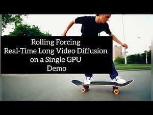Rolling Forcing — Real-Time Long Video Diffusion on a Single GPU | Demo