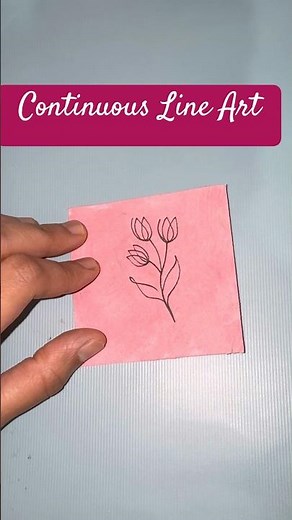 Minimalist Continuous Flower Line Art | Easy 1-Line Drawing 🎨