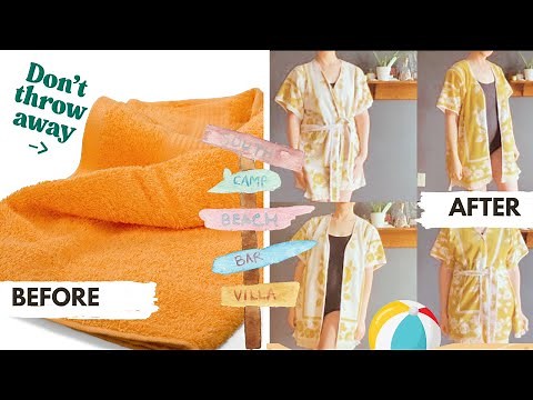 Turn a towel into a swimsuit coverup