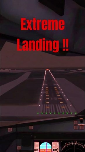 Cockpit View Landing in Extreme Fog 🌙✈️ | Night Flight #shorts #emergencylanding