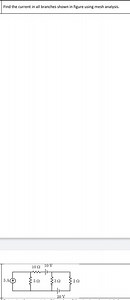 Find the current in all branches shown in figure using mesh ana... | Filo