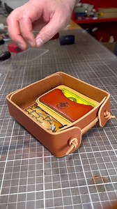 leather valet tray #leathercraft #asmr #Tools #leatherproducts | Red.Forest.Leather