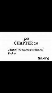 Job Chapter 20 (Bible Study)
