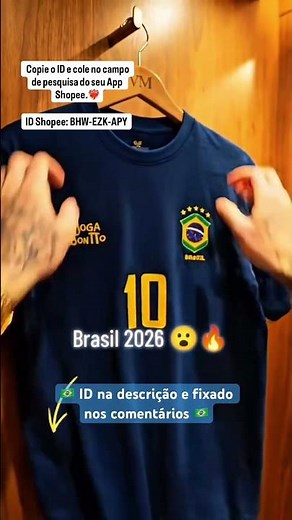 Men's and Unisex 2026 World Cup Brazil T-Shirt 100% Cotton #foundit #finds #look #shopee