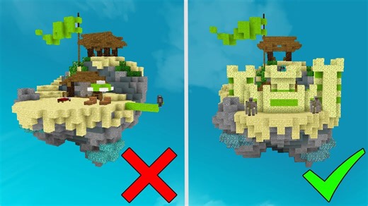 Win without leaving your island in Minecraft Bed Wars