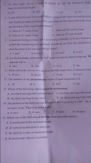 physics freshman courses mid exam