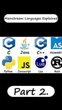 Mainstream Coding Langauges Explained - Part 2 #computer #programming #coding #assembly #Python