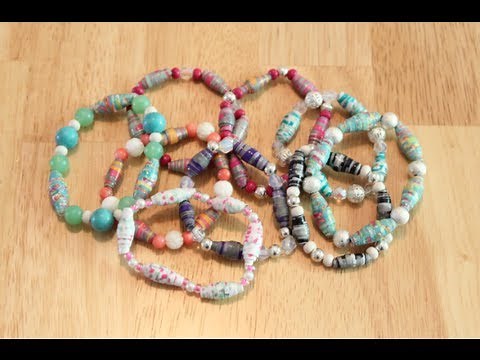 DIY: Paper Bead Bracelets!