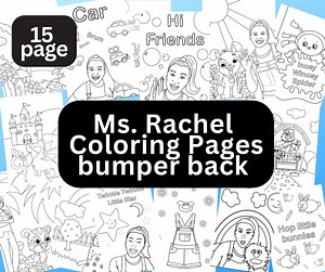 MS RACHEL COLORING Pages, Ms Rachel Party, Printable Ms Rachel Colouring, Kids Colouring Pages, Ms Rachel Colouring, Ms Rachel Birthday - Etsy