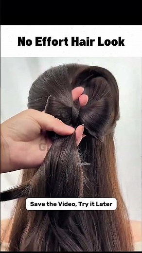 Cute Hair Bow Hairstyle 🎀 Easy Bow Ponytail Tutorial #Shorts #hairbow #hairstyle #cutehairstyle
