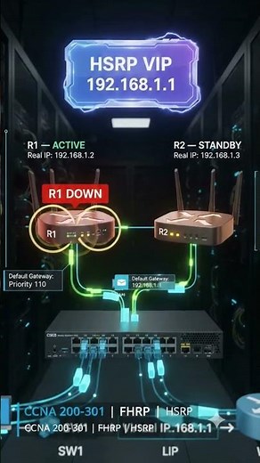 How HSRP Failover Works in 15 Seconds ⚡ | Gateway Redundancy | CCNA 200-301 #HSRP #CCNA #Networking