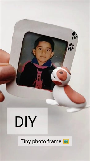 DIY Miniature Clay Dog Frame 🐾 | Easy Tiny Crafts for Beginners #diy #tiny #craft #bunch_of_minis