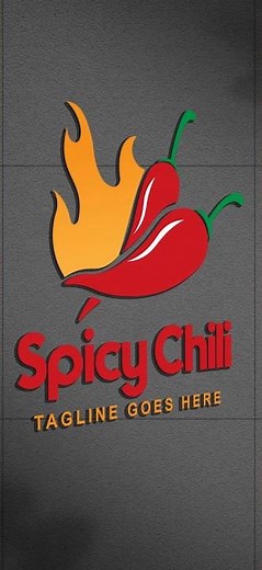 Spicy chilli logo design tutorial using Adobe illustrator #graphicdesign #logodesigner #shorts