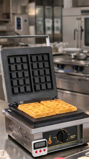 SpringUSA on Instagram: "Built for professional kitchens, the Roller Grill Waffle Baker delivers consistent, high-quality results with fine-grain cast iron plates, fast heat recovery up to 570°F, and independently controlled heating zones. Ideal for high-volume breakfast service, snacks, desserts, and chef-attended waffle stations. Available waffle plate styles include: 👉 Brussels 👉 Liege 👉 Round 👉 Cone 👉 Waffle-on-a-stick (Silo & Cypress) Explore all our Waffle Bakers models by clicking th