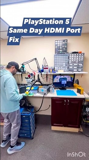 Console Fix will remove and replace a PlayStation 5 slim HDMI port #playstation #ps5 #hdmi