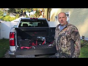 Custom built truck bed with Harbor Freight winch