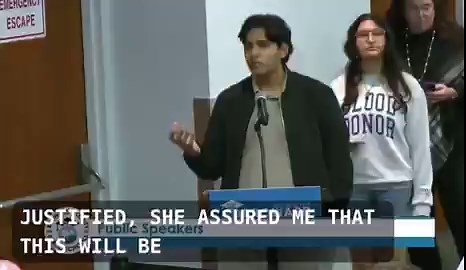 A high school valedictorian was escorted out by security during a Broward School Board meeting after questioning why wealthy students were having their graduation ceremony at the Hard Rock venue, while students from middle-class backgrounds were assigned to the school gym.