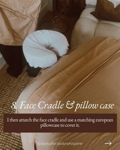 ◬ The Body Whisperer ◬ on Instagram: "“How do you set up your massage table?” - a question I get asked all the time and especially recently. So you asked, and I delivered. Swipe across to see the 10 different layers I use to create a massage table and level of comfort most of my clients have never experienced. Is it a bit OTT? Some might think so. But one of my mottos and principals when it comes to my work is IF I CAN, THEN WHY WOULDN’T I? Why wouldn’t I take the extra time and care to make my 