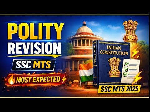 ⚡⚡POLITY REVISION SSC MTS | 100% Exam Focused | Important Polity Questions