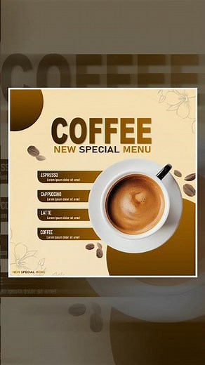 Creative Poster Design about Coffee #graphicdesign #posterdesign #coffee #design #shorts