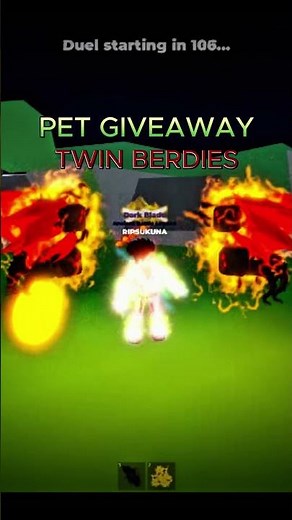 New Giveaway Of Ninja Legends (OP PETS) Twin Berdies! : U Have Vortex-Elite?