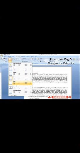 How to set Page Margins for printout. #computereducation #microsoft #msword
