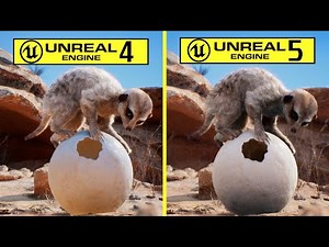 Meerkat Demo Unreal Engine 4.27 vs Unreal Engine 5.6 RTX 5080 Graphics Comparison