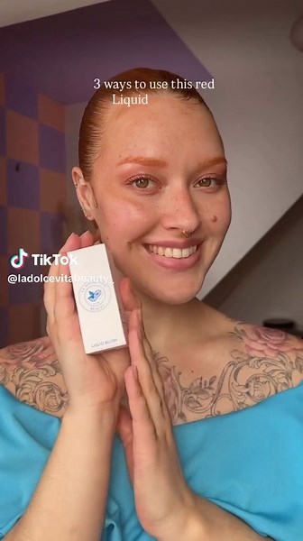 @kimviergever showing you 3 ways to use our Liquid Blush in ‘Dolce Pesca’ ❤️ #liquidblush #multiuse #ladolcevitabeauty