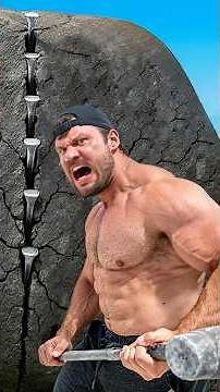 Bodybuilder vs 1,000 lbs of Actual Bedrock!!