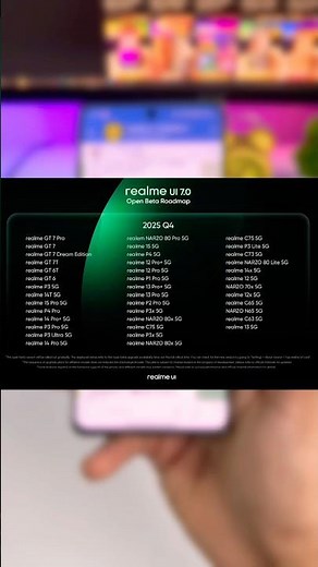 Realme Ui 7.0 Android 16 Schedule : Timeline is Here