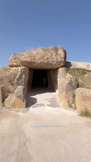 Inside one of the largest dolmens in the world