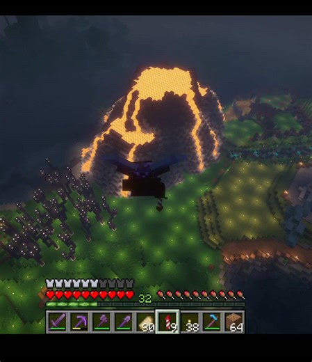 first time building a volcano #fyp #minecraft #minecraftsurvival #gaming
