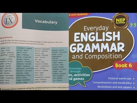 Class-6th #vocabulary Everyday English grammar and Composition #english #video #solution #everyday